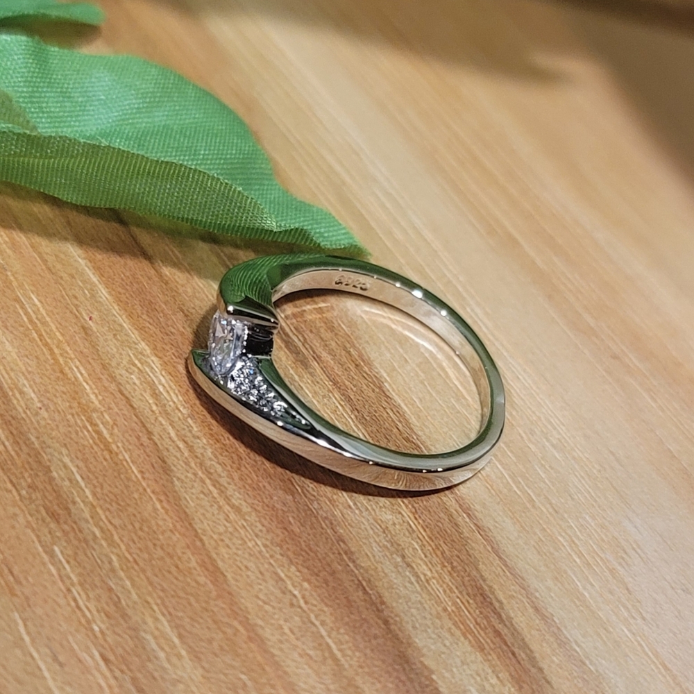 925 Sterling Silver Proposal Ring for Women,CertifiedTibetan,Engagement,Promise - Picture 6 of 9